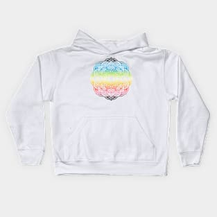 Gradient Queer Pride Mandala Kids Hoodie